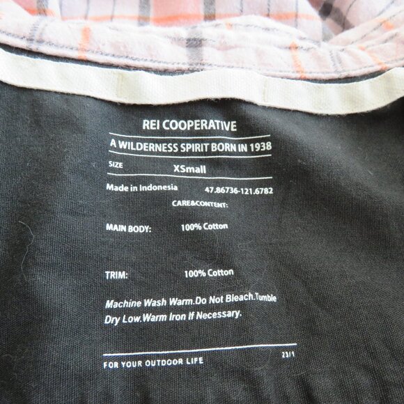 REI COOP Wallace Lake Flannel Shirt in Light Pink Plaid Gorpcore Outdoor Fall XS - Picture 13 of 13